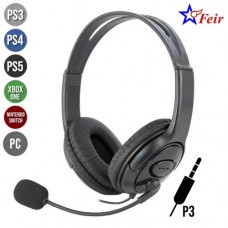 Headset Gamer P3 para PC/PS3/PS4/PS5/Xbox One/Nintendo Switch com Microfone Feir FR-306-4